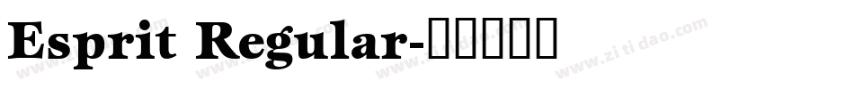 Esprit Regular字体转换